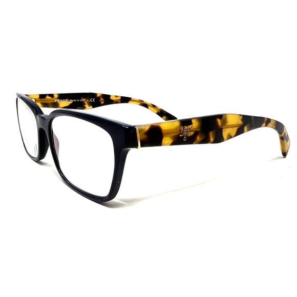 Prada Eyeglasses Frames VPR 18T VIB-1O1 Blue Brown Tortoise Cat Eye 53-16-140 - Picture 3 of 11